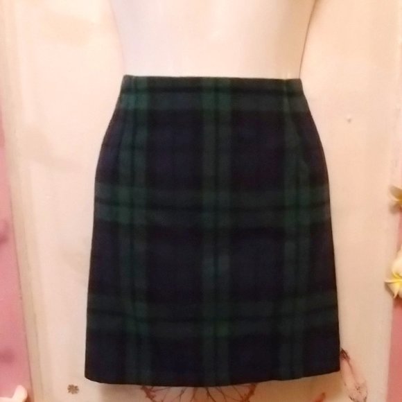 IO (L)Tartan Plaid Wool Blend Mini - Picture 1 of 7